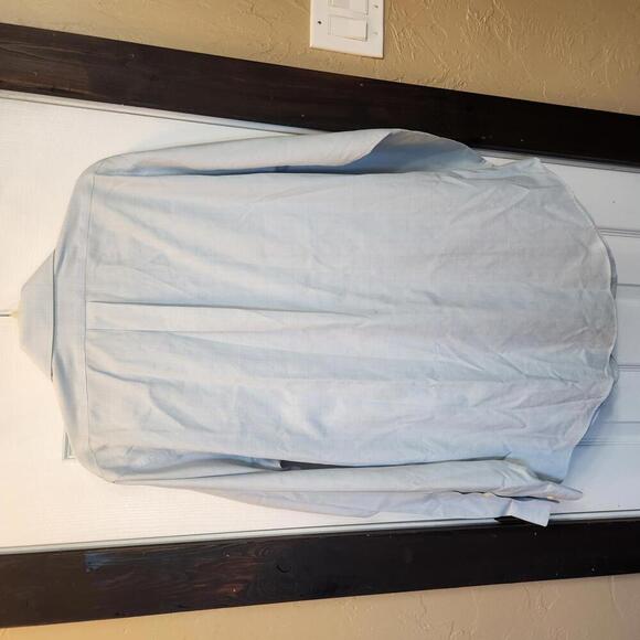 Brooks Brothers Slim Fit Non-Iron Dress Shirt - Light Blue Plaid- 16 4/5 - Picture 2 of 9